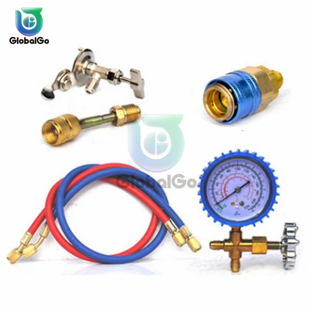 R22 R134A R410A Refrigerante Per Uso Domestico Aria Condizionata Fluoruro Aggiunta Kit Di Strumenti Freon Misuratore Di Gas Freddo Comune
