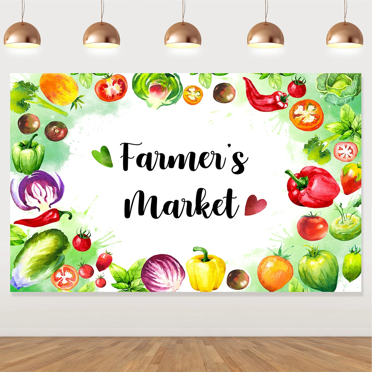 

Vegetable Themed Background Cloth Party Decor Farmer's Market Backdrop Vegetable Photography Background Baby Shower Party Supply