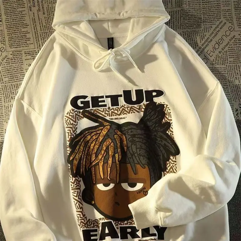 Женский свитер с принтом в стиле «хип-хоп», свободного покроя