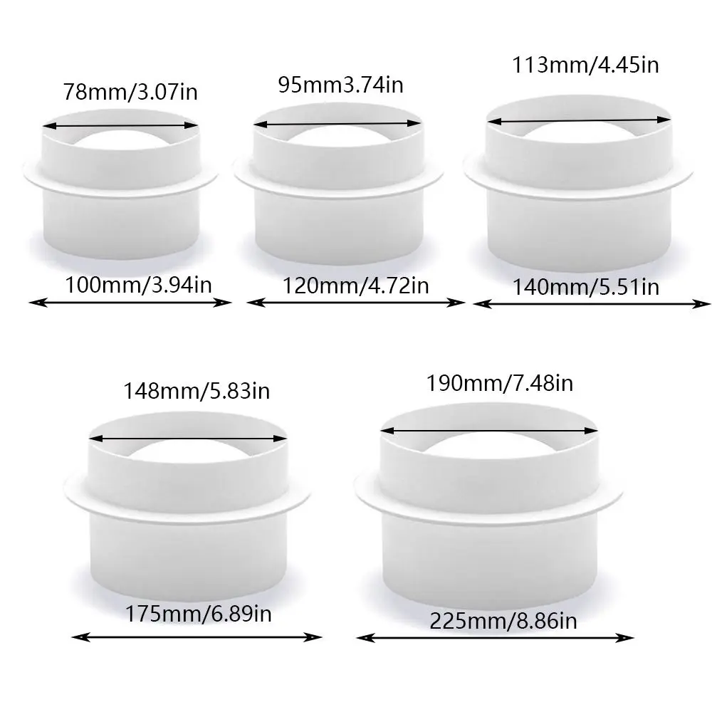 Round Plastic Pipe Check Valve 80/100/110/150/200mm Air Duct Check Ventilation Valve Portable Exhaust Fan Hose Proof Valve