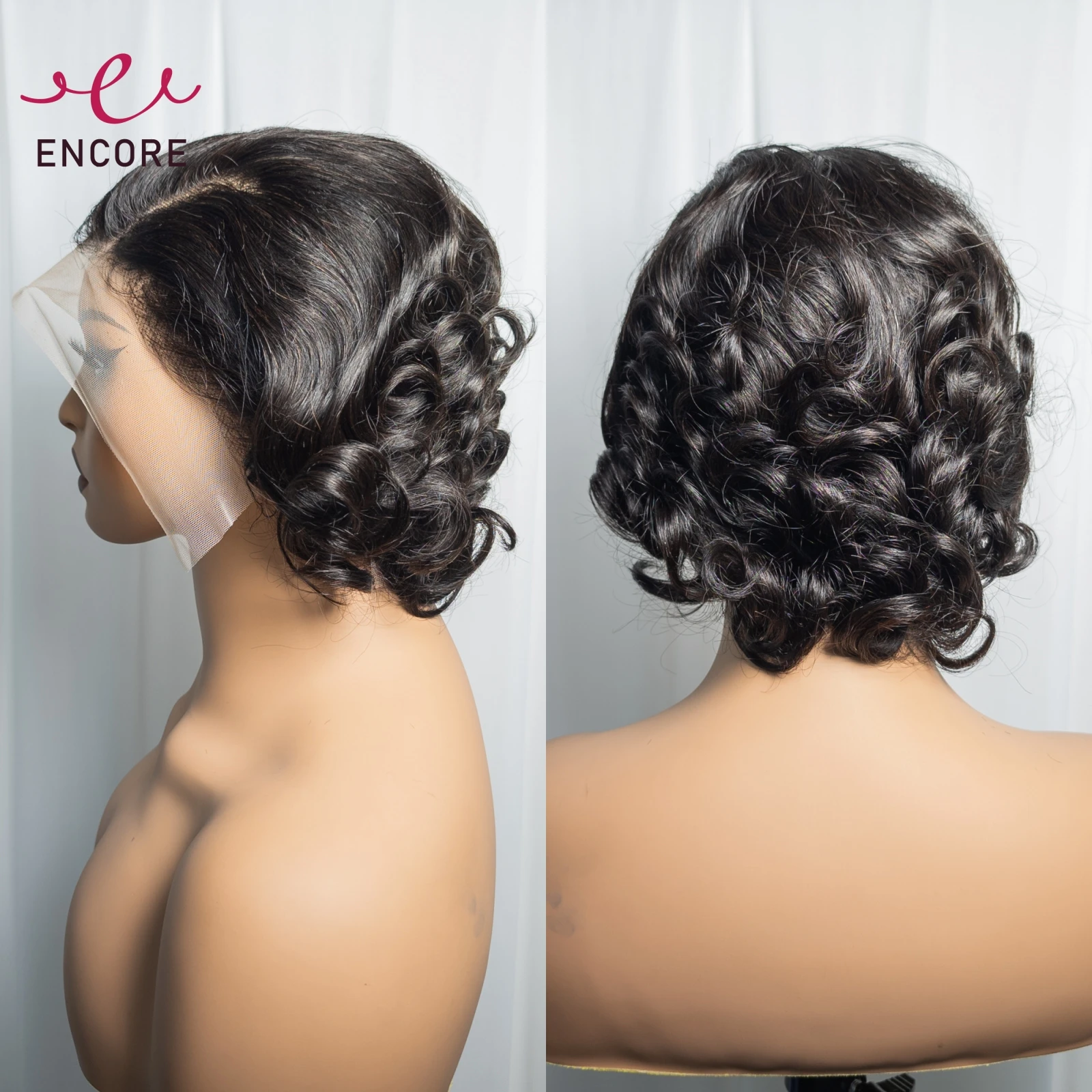 HD Lace Frontal Short Bob Wigs 13x4 human hair wig lace front wig human hair wigs front lace wig 200% Density Bouncy Curly Human Hair Wigs Brazilian Remy Pixie Cut Human Hair PrePlucke