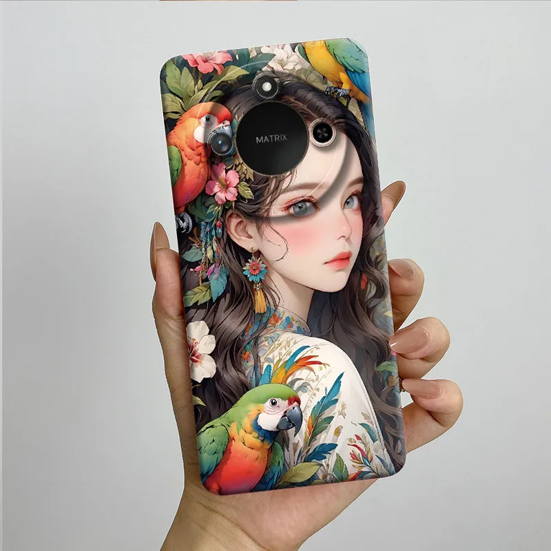 Sweet Painted Silicone Phone Case - Fashion Cartoon Design, Protective & Stylish