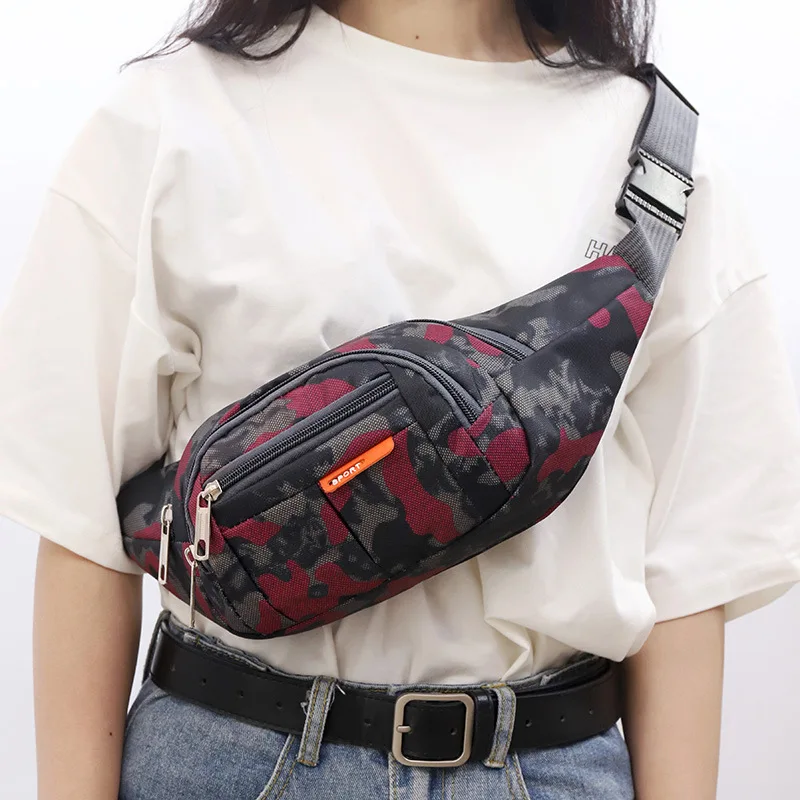 Mens Womens Fanny Pack Waist Bag Water Resistant Hip Belt Bum Pouch Camouflage