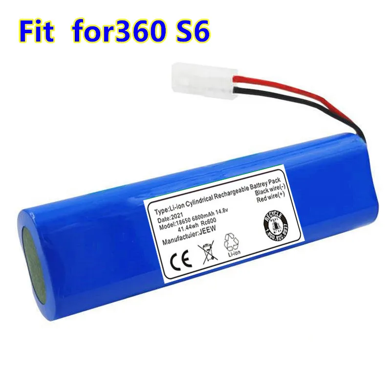 100 new 14.8V 6800mAh Battery Pack for Qihoo 360 S6 Robotic Vacuum