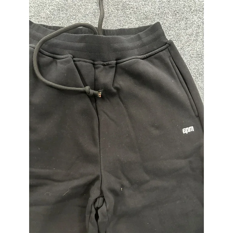 6PM Drill Embroidered Letters Hip-hop Plus Velvet Pullover Men's Hooded Sweatshirt Long Sweatpants Trendy Sports Suit Jacket 3