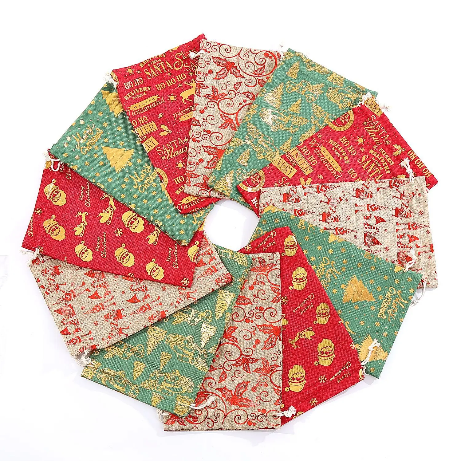 

5pcs/lot 20x30cm/50x70cm Large Size Linen Cloth Drawstring Bags Christmas Party Jewelry Candy Gift Pouch