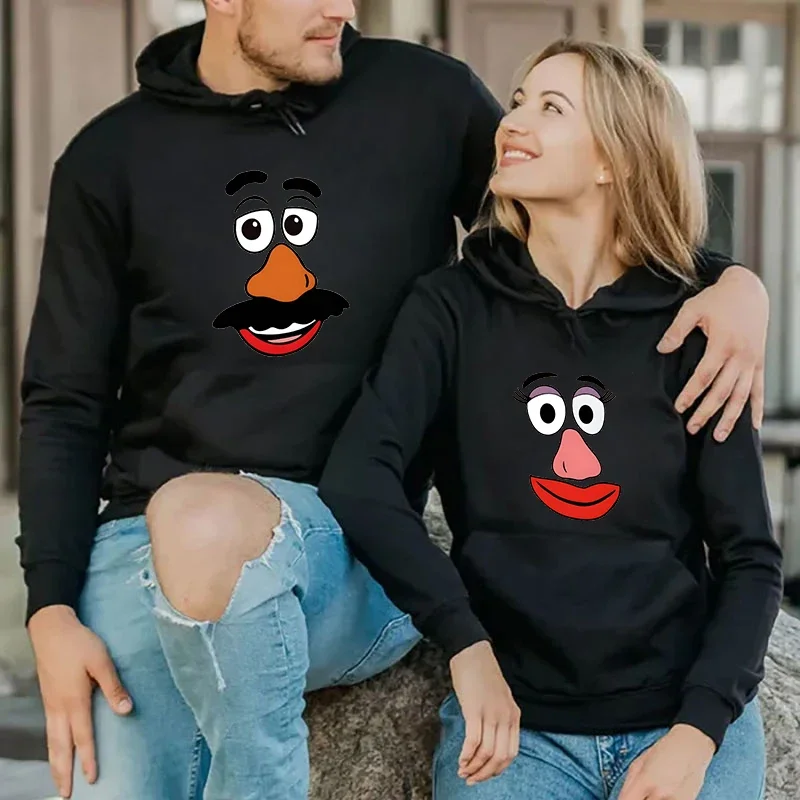 Uomo Donna Abbinamento Coppie Felpa Mr Potato E Mrs Potato Maniche Lunghe Divertente Grafica Coppia Di Patate Y2K Style Matching Hoody