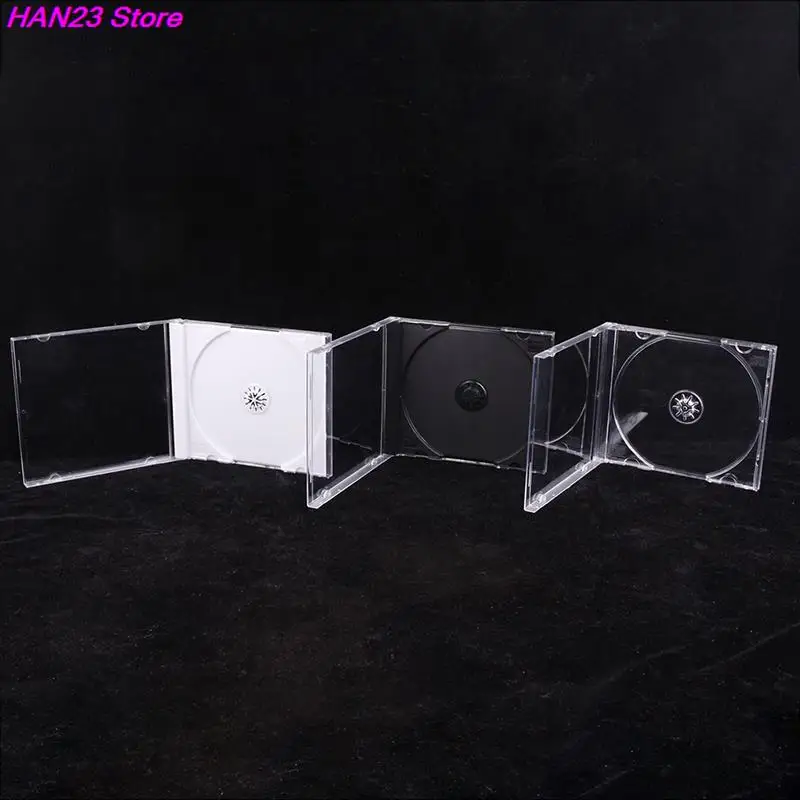 Transparent Bottom CD Box 1PC Empty CD Case PP Plastic Case Capacity 1-2 Discs