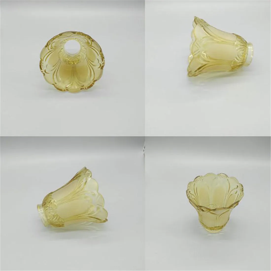 Amber Clear Frosted Traditional Bell Glass Shade Replacement Shade for  Ceiling Fan Wall fixtures Lighting Covers 4cm Fitter, image size:1100x1100