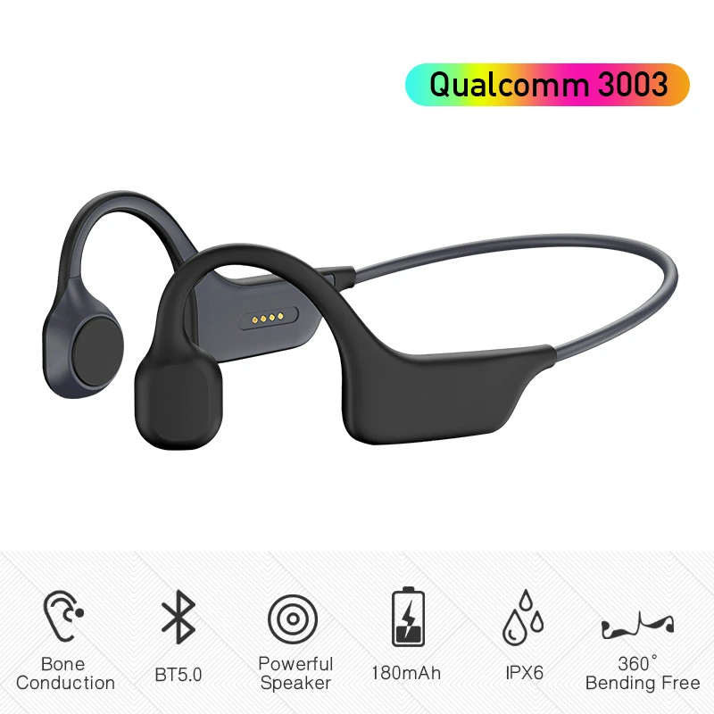 

Bone Conduction Headphones Bluetooth wireless Sports Earphones IPX6 Headset Stereo Hands-free with microphone For Running Best