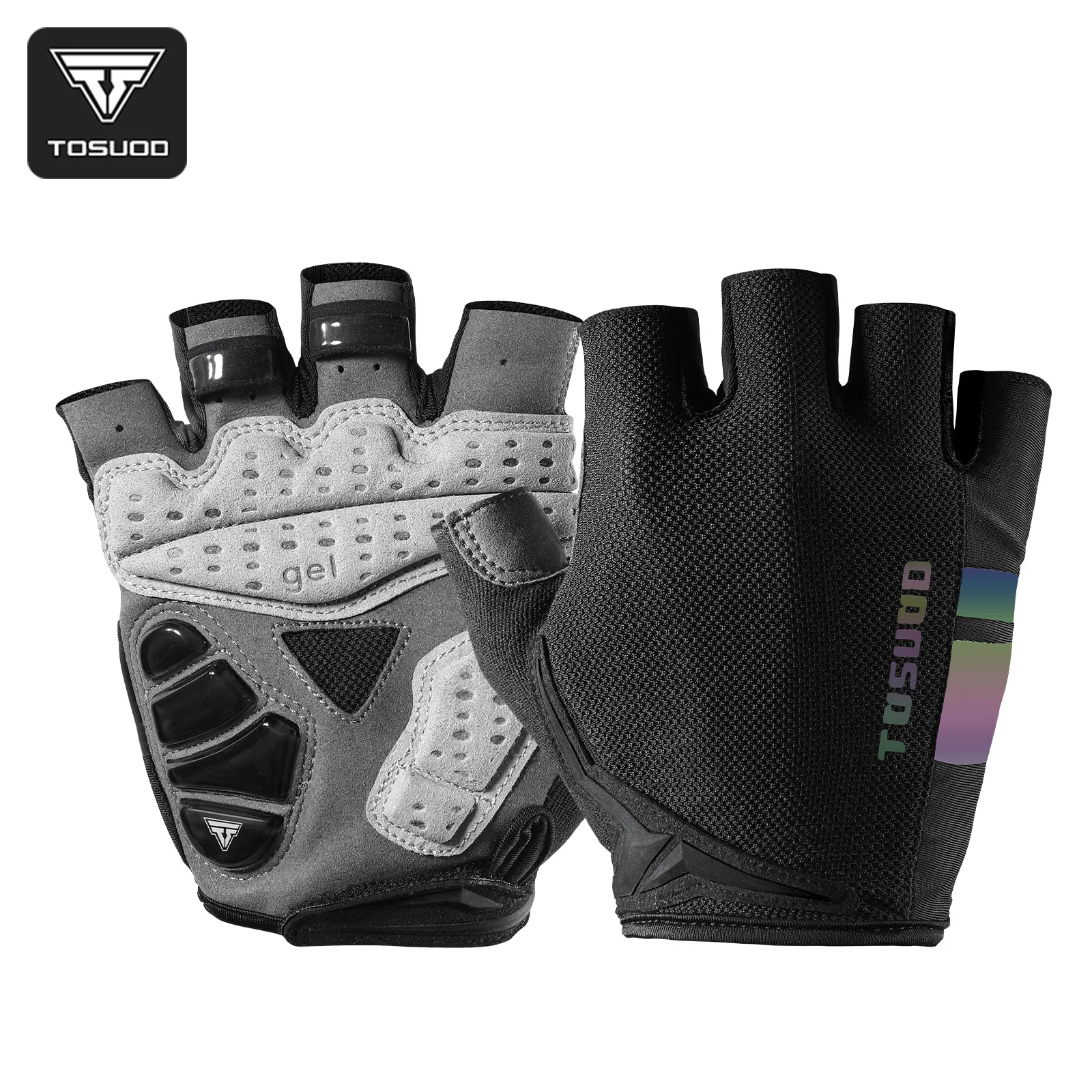TOSUOD GJST01 Half Finger Cycling Gloves Anti-slip Shock-absorbing
