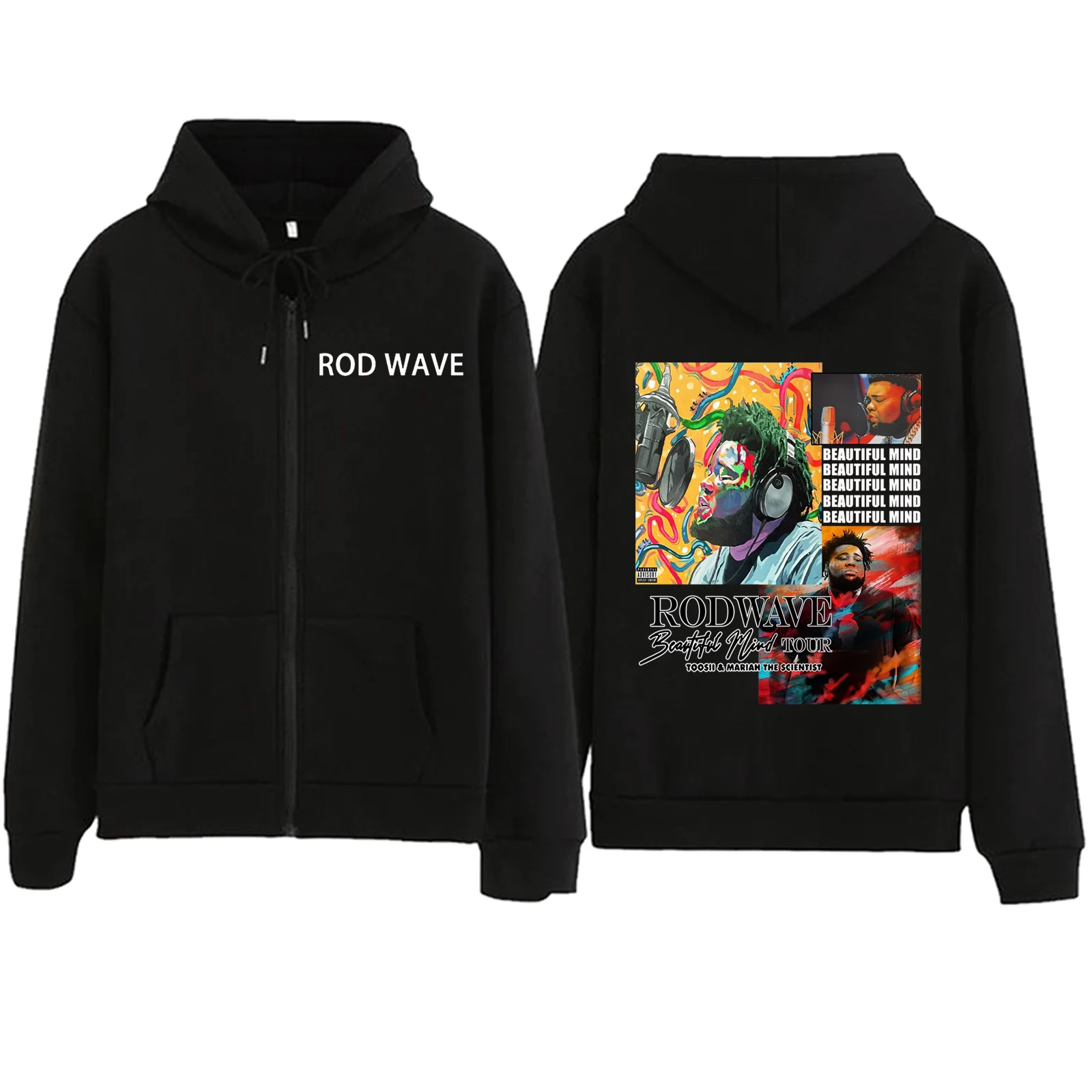 

Rod Wave Zipper Hoodie Harajuku Pullover Tops Nostalgia 2023 Rap Musicsweatshirt Streetwear