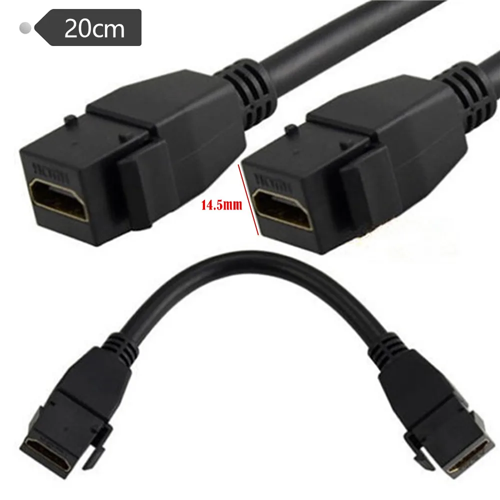 RiteAV 1 Gang HDMI Wall Plate - 3 Port Flat Design With Pigtail Cables