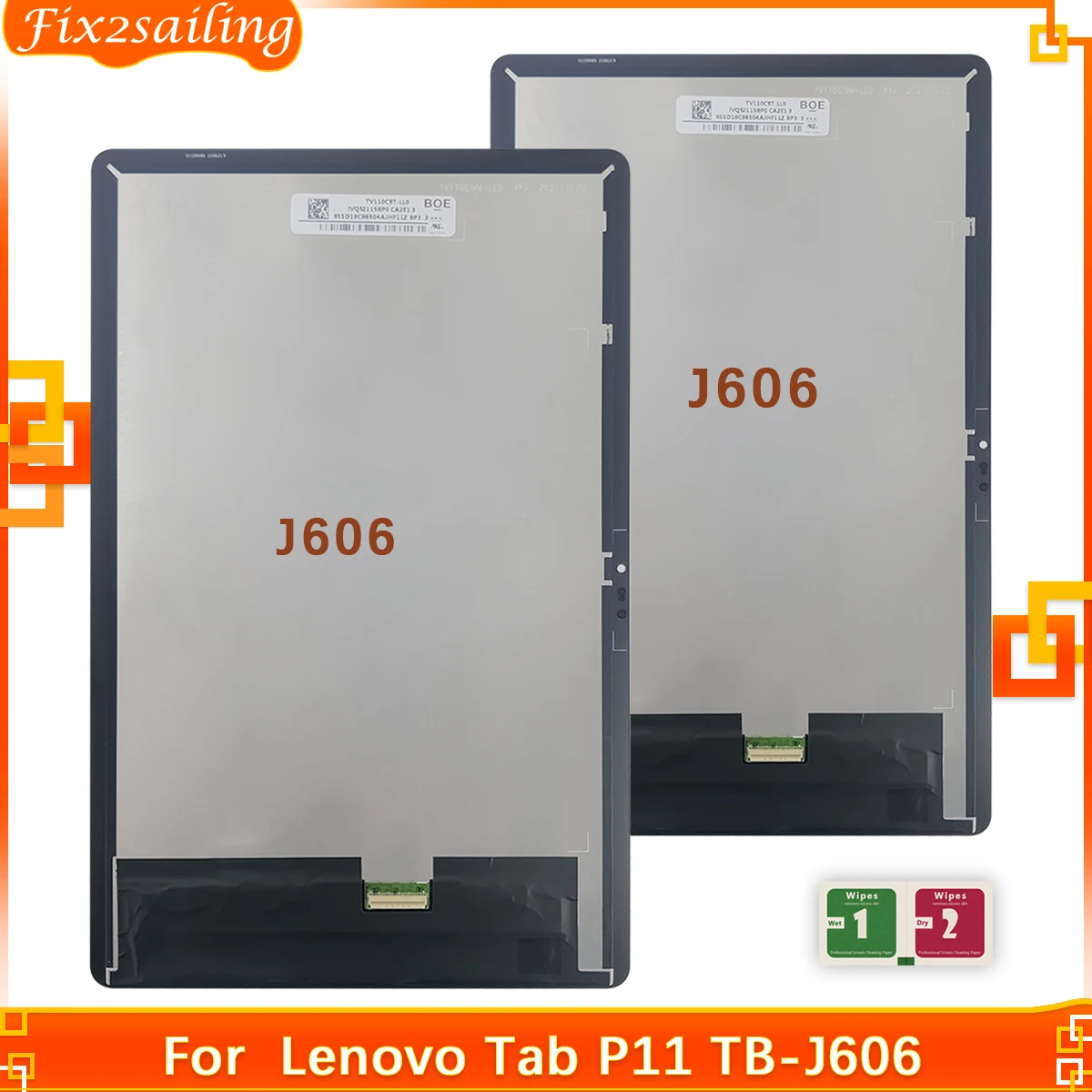 11 Original For Lenovo Tab P11 TB-J606F TB-J606N TB-J606L LCD