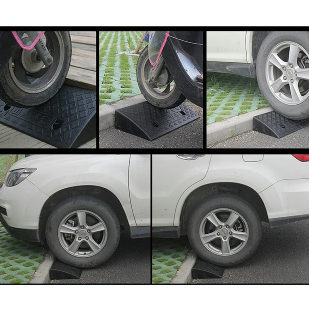 2PCS Plastic Kerb Ramp Non-Slip Threshold Ramp 30mm Height For Car Bicycles Wheelchairs Going Uphill Smooth Transitions