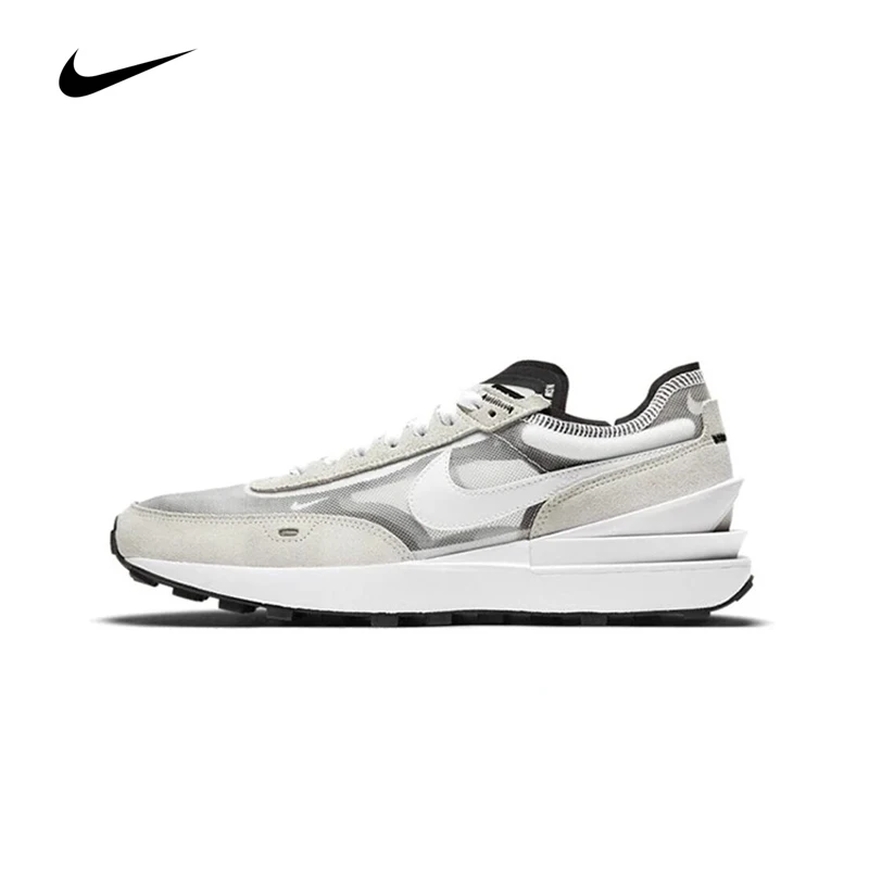 Originale Nuovo Arrivo Nike Waffle One Scarpe Da Corsa Da Uomo Resistente All'Usura Assorbimento Degli Urti Sneakers Bianche Grigie Traspiranti Da7995