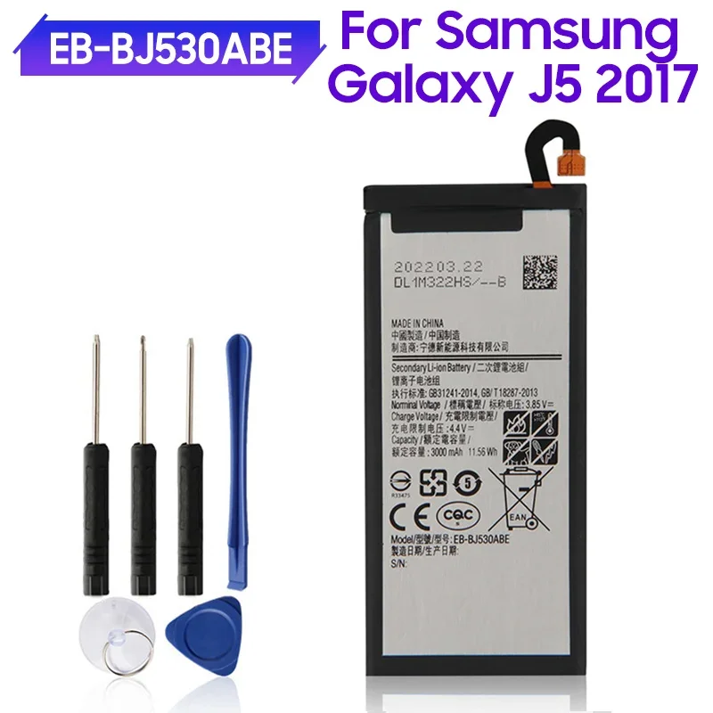 

Phone Replacement Battery EB-BJ530ABE For Samsung Galaxy 2017 Edition J5 SM-J530F J530F J530G Batteries Capacity 3000mAh 4.4V