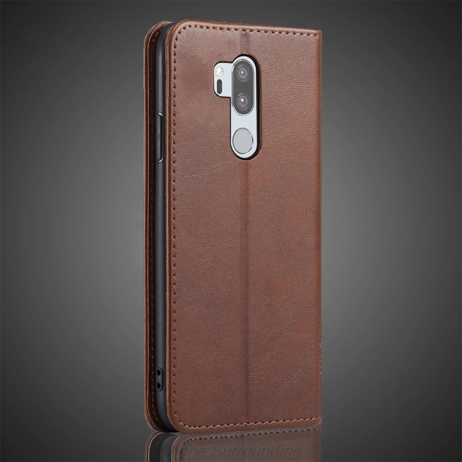 Cover Per Lg Q7, Custodia Con Supporto Di Stand E In Pelle Artificiale
