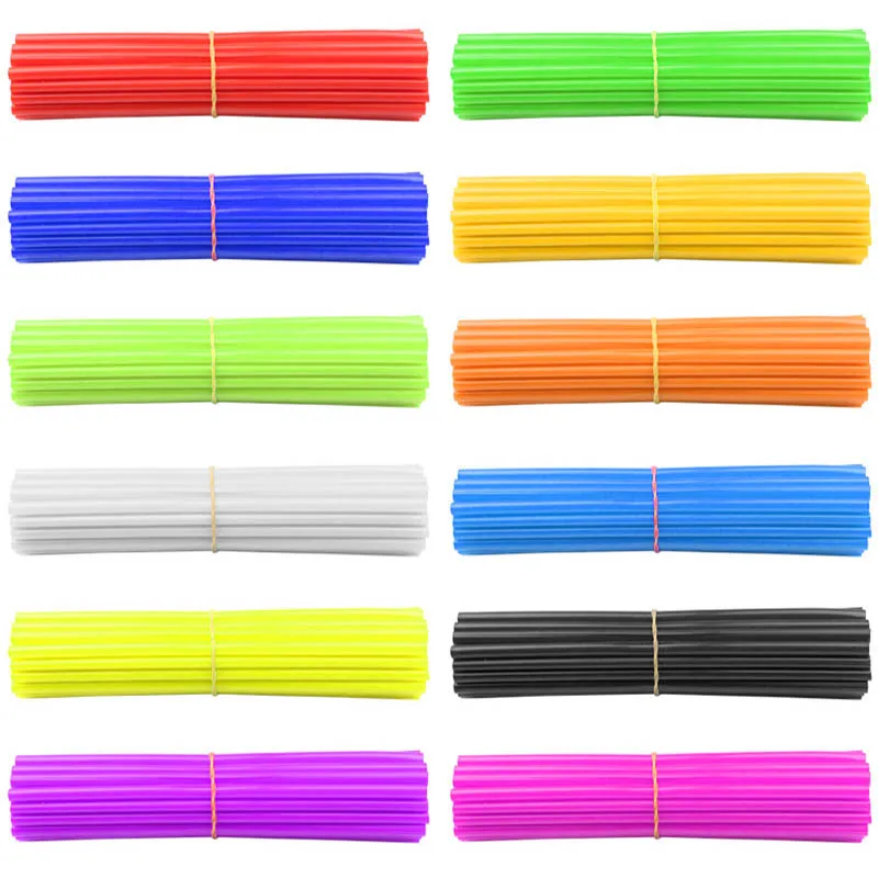 

36Pcs 17cm Motorcycle Wheel Rim Spoke Wrap Kit Universal Colorful Decorative Spokes Dirt Pit Bike Motorcycle Decor Accessories