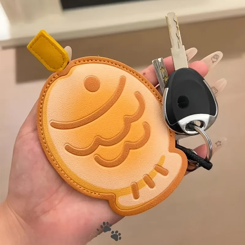 Car Key Pouch Cartoon Large Capacity PU Creative Cute Multifunctional Portable Unisex Gift Home Travel