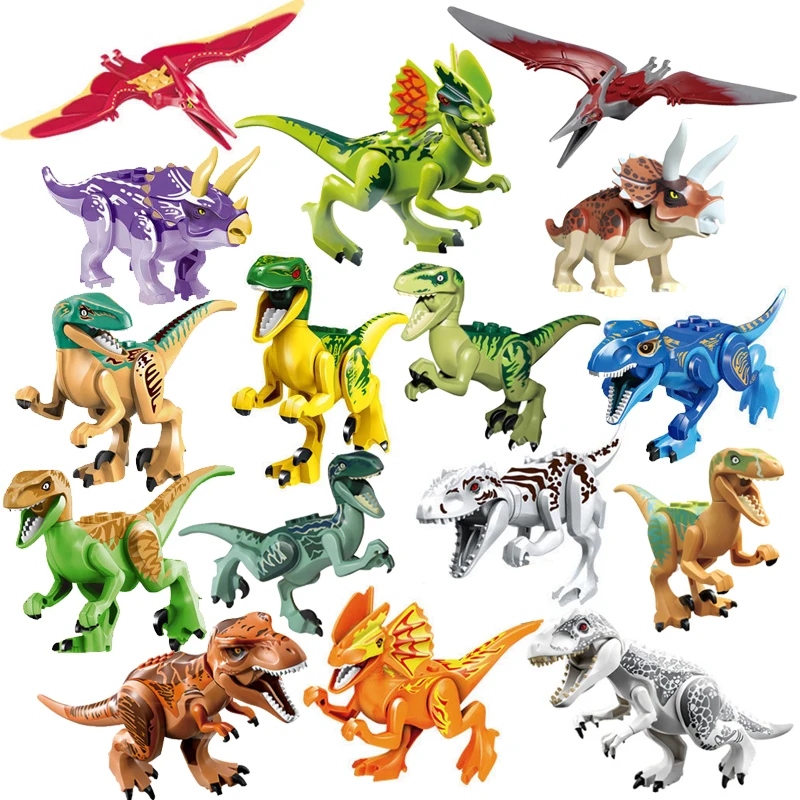 Jurassic 2 Building Blocks World Dinosaurs Figures Bricks Assemble Kids