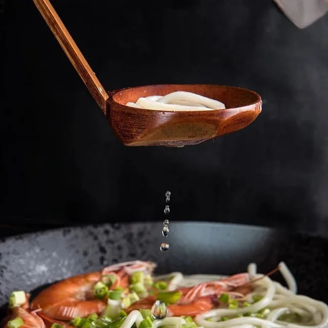Cucchiaio in stile giapponese Mestolo per zuppa con manico lungo Cucchiaio da cucina Cucchiaio caldo Tartaruga Tavolo Strumenti per zuppa di ramen ה 2
