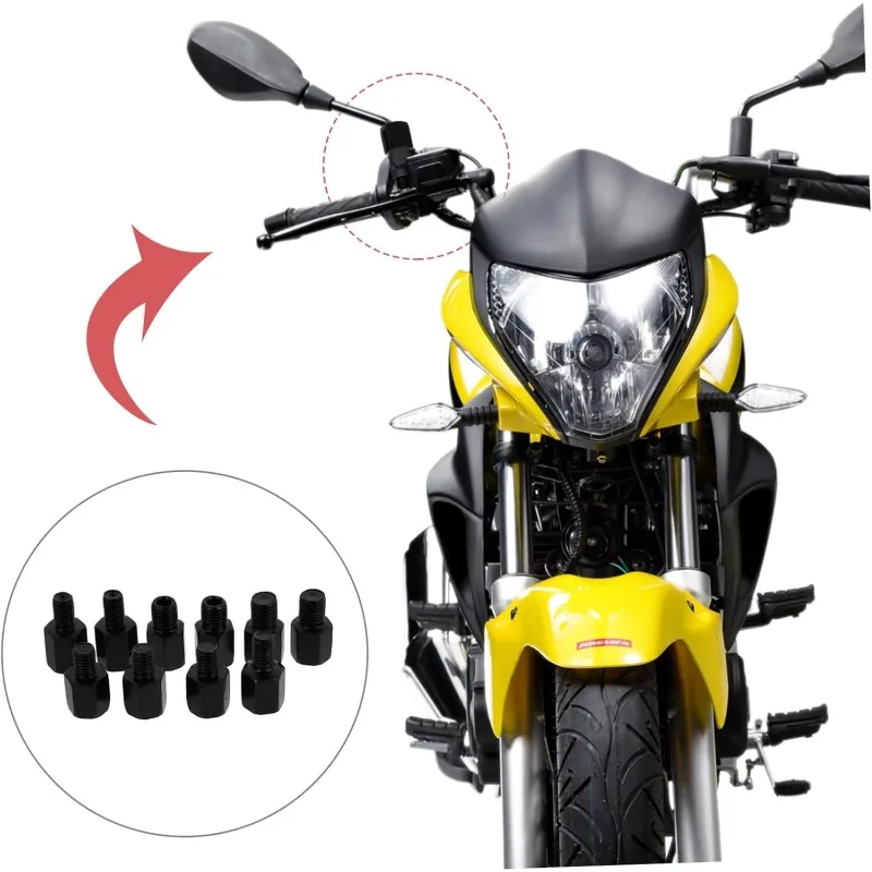 motorcycle mirror 1Pair Motorcycle Mirror Adapters M10 10MM M8 8MM Rearview Mirrors Conversion Bolt Clockwise Anti-clock Right Left Thread