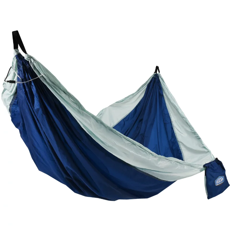 Equip Illuminated Nylon Portable Camping Travel Hammock, 2 Person, Blue & Dark Blue, Size 124" L x 77" Whammock chair 2
