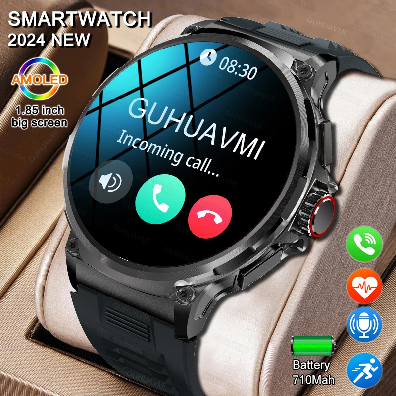 Nuovo Smartwatch Da Uomo Hd Bluetooth Talk 1.85 "Display Smartwatch 710 Mah Batteria Grande 400 + Quadrante Smartwatch Per Huawei Ios Xiaomi