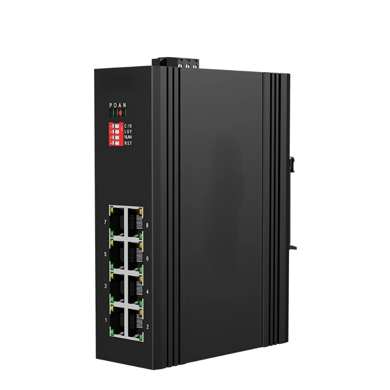 

IP40 10/100/1000M Industrial Switch 8 PoE+ with WatchDog