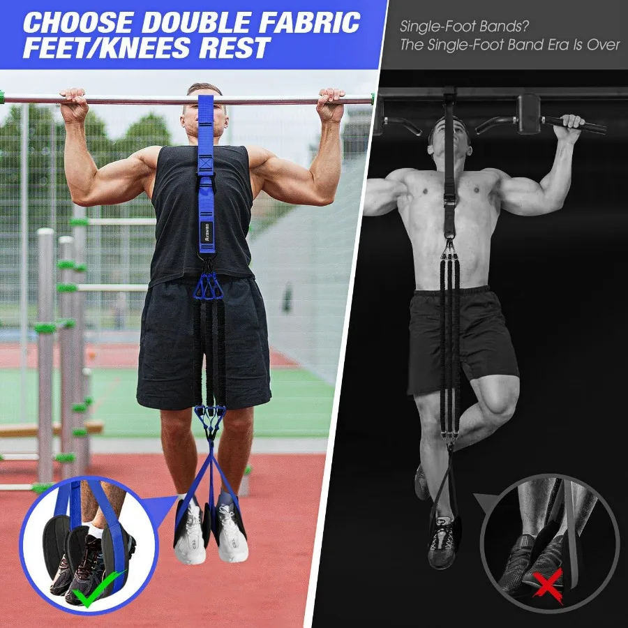 Pull Up Assistance Bands, Resistance Bands for Pull Up Bar Workout, Adjustable Heavy Duty Pull Up Assist Equipment with 4 Assist