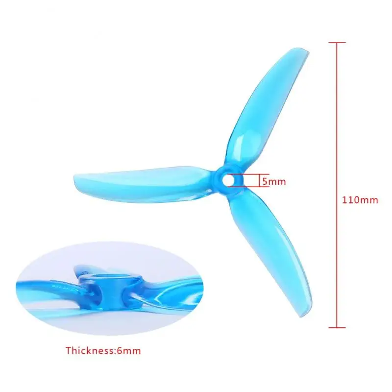HQPROP 5X4.3X3V2S 5043 5X4.3X3 3-Blade PC Propeller for RC FPV Racing Freestyle 5inch Drones Replacement DIY Parts thumbnail 5
