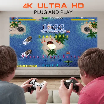 Salange Gaming Projector P30MAX Retro Video Game Console 64GB TF Card Wireless Controller 4K Android 11 BT5.0 720P Home Cinema 6