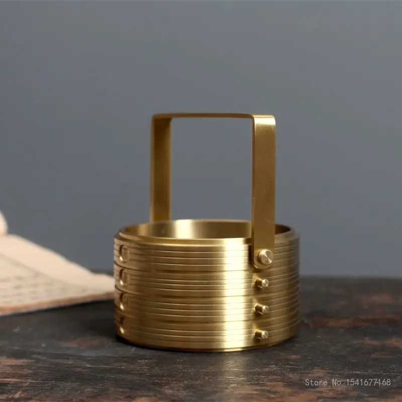 Creative Handheld Steaming Small Incense Burner Brass Aroma Rack, Indoor Zen Relic Tea Ceremony Living Room Fragrance Stove, 1Pc