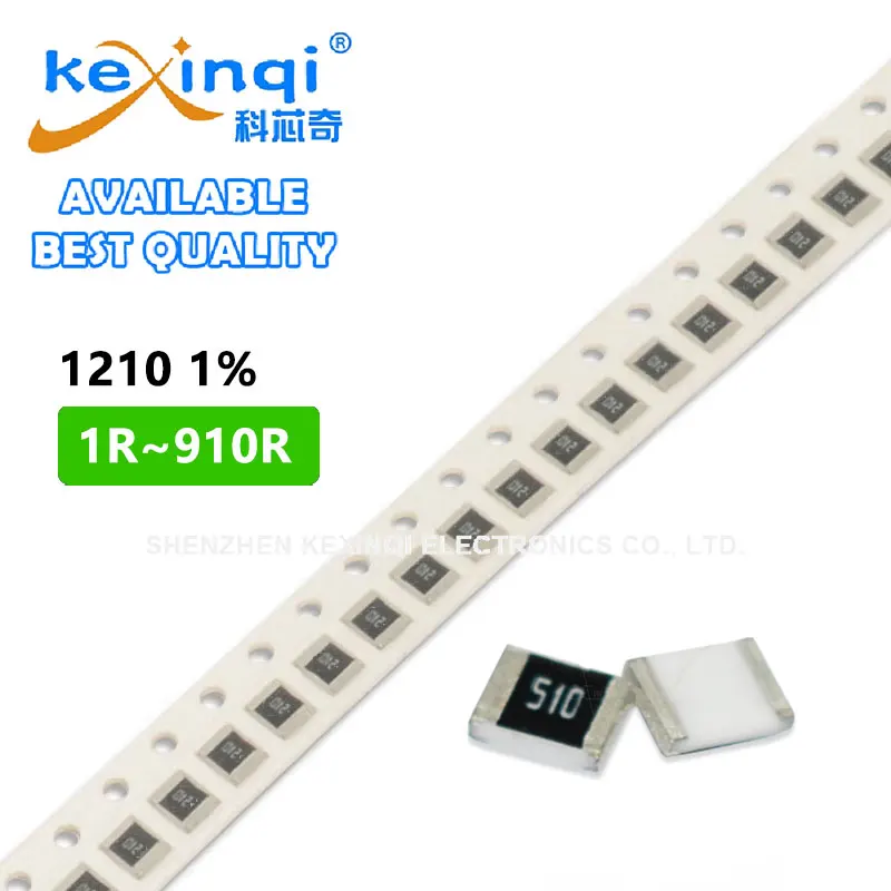 

100pcs/lot SMD 1210 Resistor 1% 1/2W 0.5W resistance 0R Ohm 0.1R~910R