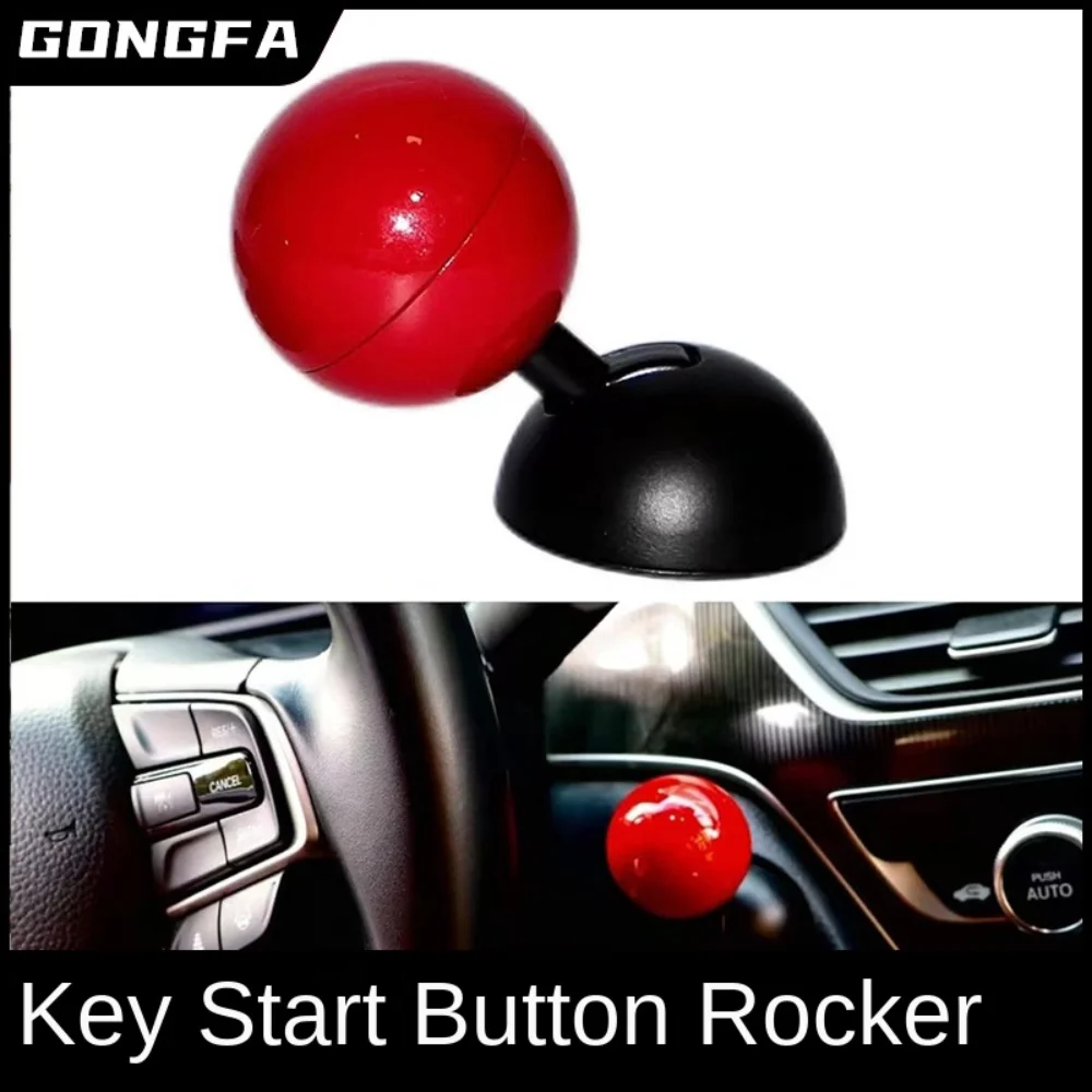 2024 Car Push To Start Button Rocker Lever Engine Start Stop Button Full Metal Automotive One-Touch Start Button Starter Cover