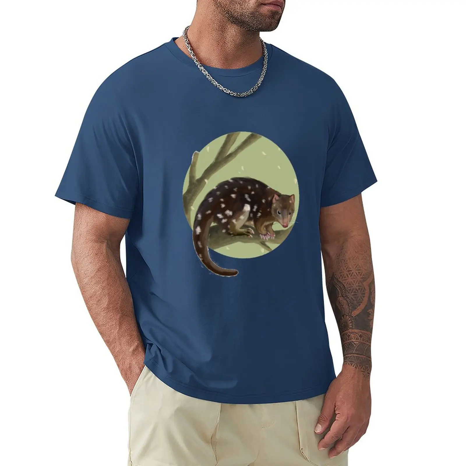 

Quoll T-shirt anime cute tops blacks mens funny t shirts