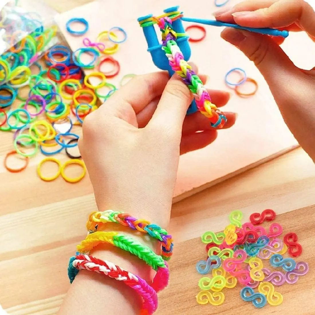 40 Bags Loom Rubber Band Clips Bracelet Making Rubber Band S Clips Bracelet  Hooks Clasps 