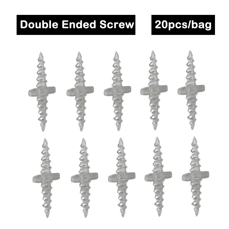 Vis double extrémité 10/20 pièces pour bouillettes pop-up et montages cheveu en pêche carpe