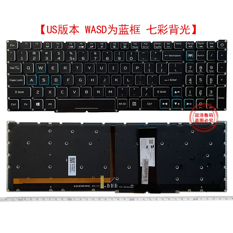 Teclado para Acer Nitro An51554 An51543 An515-44 An517-51 52 N17 N17pg0-k1 N715-51 52 N20c2 An515-55 us ru ar - Imagem 5