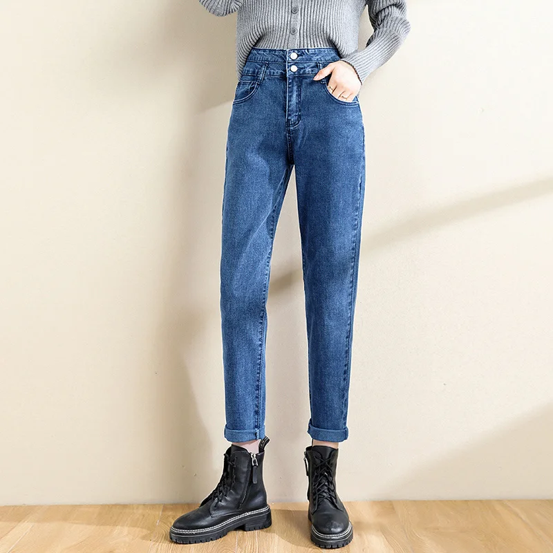 Korean Fashion Vintage Clothes Jeans Women 2023 Blue Jeans Woman High Waist Female Clothing Harem Pants Women Women's