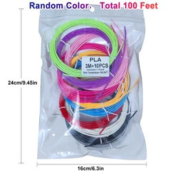 Vibrant 32-Color 3D Pen Filament Pack - 320 Feet of 1.75mm PLA Refills (3m 10 colors)