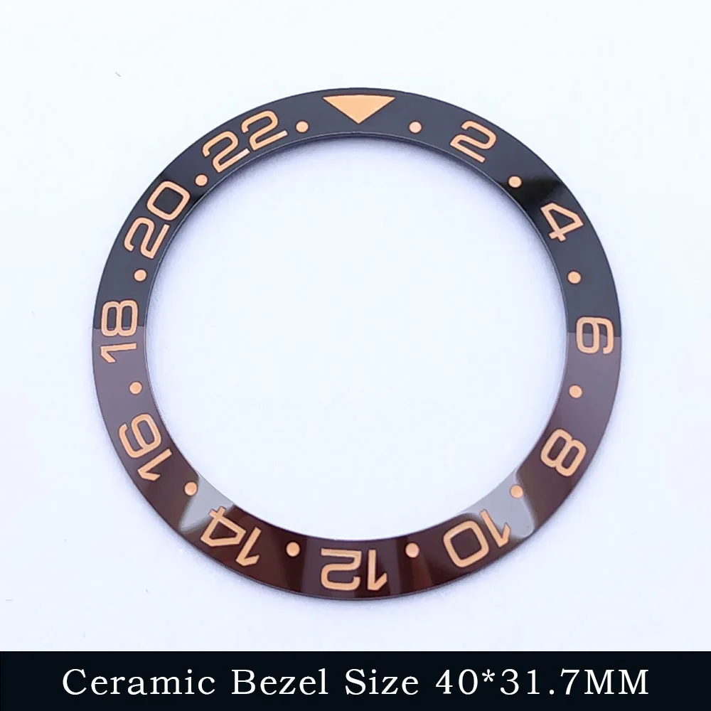 Elegant Sloping Blue-Green Luminous Ceramic Bezel Insert