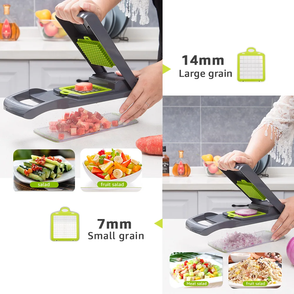 Fullstar - Vegetable Chopper - Onion Chopper, Veggie Cutter, Food Chopper-  7 Blades, Black 