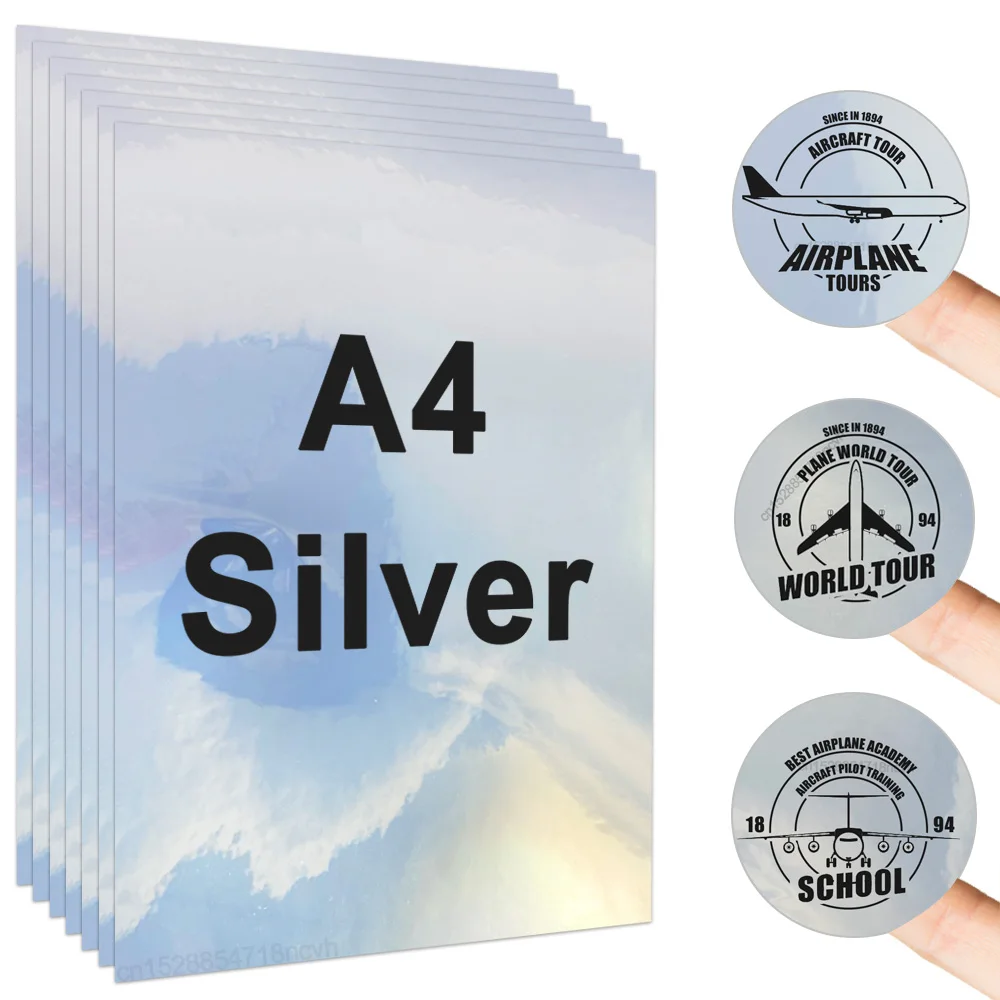 Clear Printable Vinyl Sticker Paper - A4 Inkjet DIY Self-Adhesive Sheets