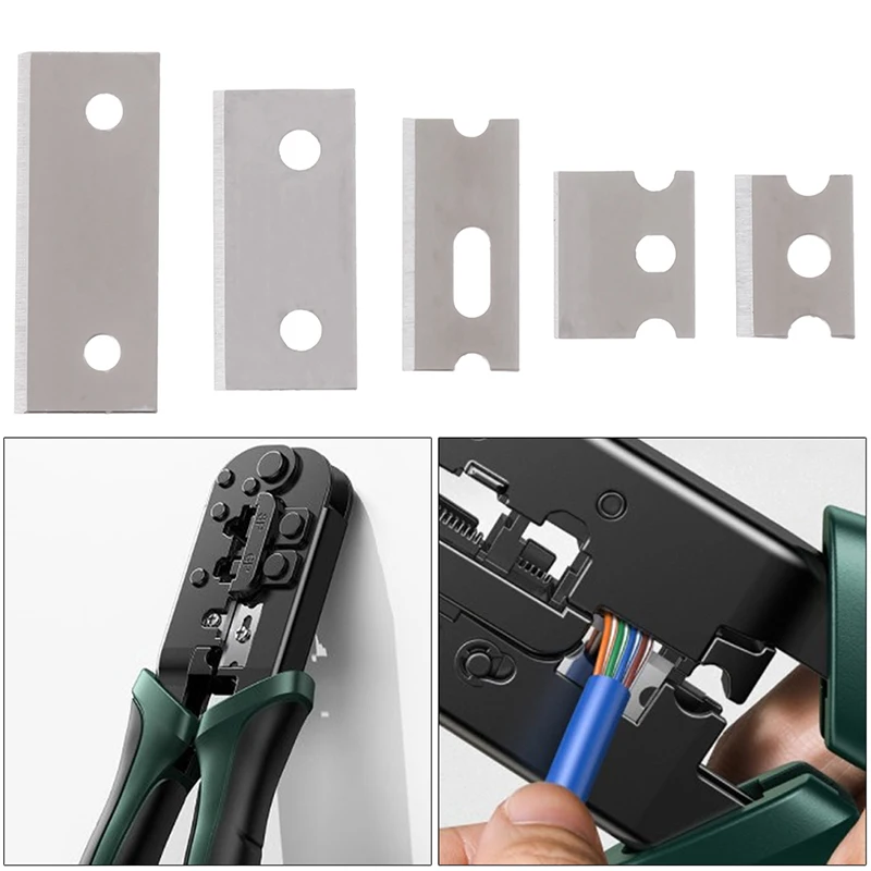 Network Clamp Blade 10Pcs Ethernet Cable Plier Replace Blade Network Power Crimper Accessories