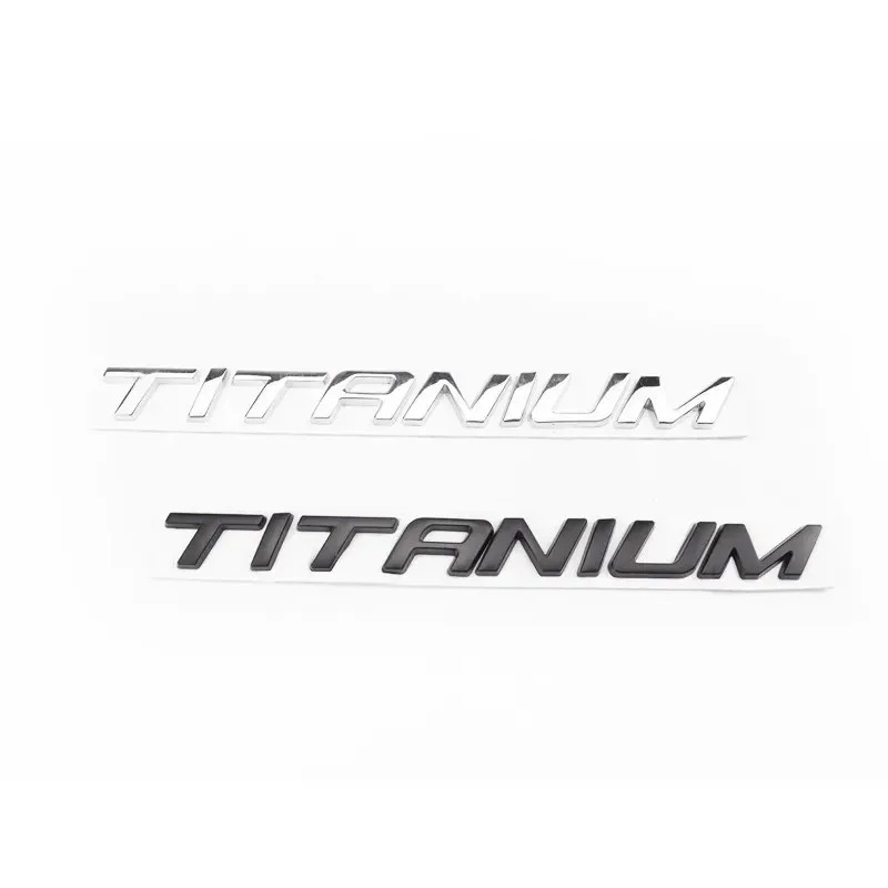 Chrome Black Titanium Rear Boot Badge Emblem Sticker