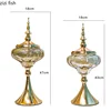 Metal Glass Decorative Jar Candy Jar Storage Tank Glass Jars Glass Bottles Organizer Home Decoration Accessories Ornament Crafts 6