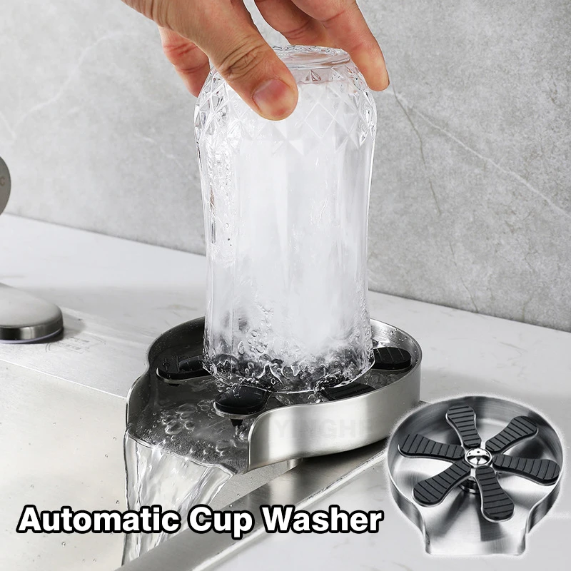 Automatic Glass Cup Washer Bar Cup Cleaner High Pressure Kitchen Sink