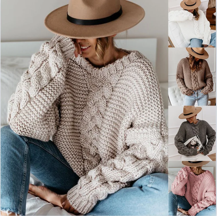 Jersey De Cuello Vuelto Con Patrón Trenzado Camel • 9.99